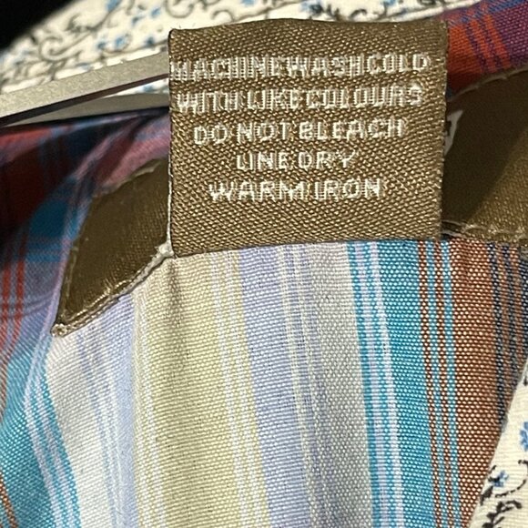 Cowboy Legend women's size XL pearl snap blue/pink plaid long sleeve shirt - Picture 5 of 6